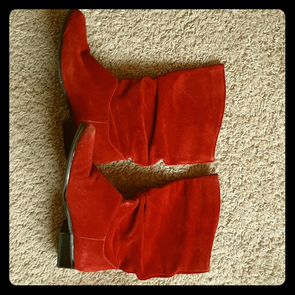 St. John's Bay red suede boots